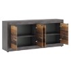 Mebel Elite Комод Blago 180 см, темний дуб/чорний, W.LUNEA/MA/OSD/KOM4D - Home Club, зображення 3