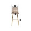 Mebel Elite Барный стул Ariel цвета экрю из велюра, ME.ARIEL/EC/ZL/V/H - Home Club, изображение 6