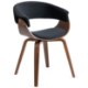 Mebel Elite Стул Gary из велюра, черный/орех, ME.GARY/CZ/O/V/DG/K - Home Club