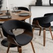 Mebel Elite Стул Gary из велюра, черный/орех, ME.GARY/CZ/O/V/DG/K - Home Club, изображение 5