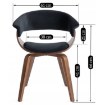 Mebel Elite Стул Gary из велюра, черный/орех, ME.GARY/CZ/O/V/DG/K - Home Club, изображение 10