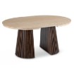Mebel Elite Стіл Adrien, розкладний, 120–200 см, травертин/горіх, ME.ADRIEN/TRAW/O/S - Home Club, зображення 4