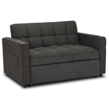 Mebel Elite Раскладной кресло Aster для сна, чёрный, ME.ASTER/CZ/T/SOF - Home Club