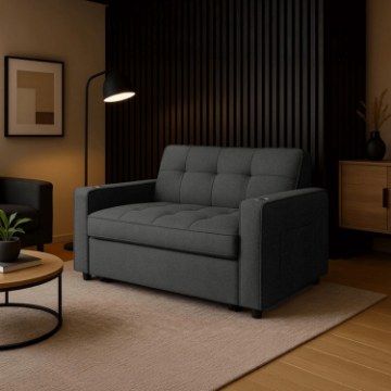 Mebel Elite Раскладной кресло Aster для сна, чёрный, ME.ASTER/CZ/T/SOF - Home Club