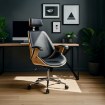 Mebel Elite Кресло «Золотой дуб» Fabian, «Золотой дуб»/черная экокожа, ME.FABIAN/D/CZ/E/FO - Home Club, изображение 2