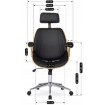 Mebel Elite Кресло «Золотой дуб» Fabian, «Золотой дуб»/черная экокожа, ME.FABIAN/D/CZ/E/FO - Home Club, изображение 7