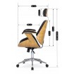Mebel Elite Кресло «Золотой дуб» Fabian, «Золотой дуб»/черная экокожа, ME.FABIAN/D/CZ/E/FO - Home Club, изображение 8