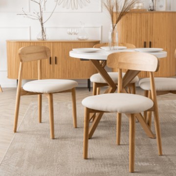 Mebel Elite Стілець Alvin Дуб/Бежевий, ME.ALVIN/BZ/D/T/K - Home Club