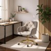 Mebel Elite Вращающееся кресло Konor, серое велюровое, ME.KONOR/P/ZL/V/FO - Home Club, изображение 2