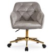 Mebel Elite Вращающееся кресло Konor, серое велюровое, ME.KONOR/P/ZL/V/FO - Home Club, изображение 3