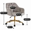 Mebel Elite Вращающееся кресло Konor, серое велюровое, ME.KONOR/P/ZL/V/FO - Home Club, изображение 9