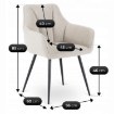 Mebel Elite Стул Nawara кремового цвета, ME.NAWARA/KR/CZ/T/K - Home Club, изображение 6