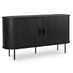 Mebel Elite Двухдверный комод с выдвижными ящиками Trish 140, черный, ME.TRISH/CZ/KOM140 - Home Club