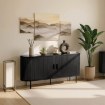 Mebel Elite Двухдверный комод с выдвижными ящиками Trish 140, черный, ME.TRISH/CZ/KOM140 - Home Club, изображение 2