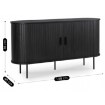 Mebel Elite Двухдверный комод с выдвижными ящиками Trish 140, черный, ME.TRISH/CZ/KOM140 - Home Club, изображение 7