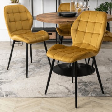 Mebel Elite Стул Lucky, горчичного цвета, велюровый, ME.LUCKY/CU/V/K - Home Club