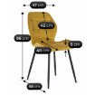 Mebel Elite Стул Lucky, горчичного цвета, велюровый, ME.LUCKY/CU/V/K - Home Club, изображение 8
