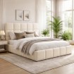 Mebel Elite Ліжко 140x200 Murcja з ящиком для речей, кремове велюрове, ME.MURCJA/140/KR/V/LOZZPOJ - Home Club, зображення 2