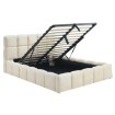 Mebel Elite Ліжко 140x200 Murcja з ящиком для речей, кремове велюрове, ME.MURCJA/140/KR/V/LOZZPOJ - Home Club, зображення 3