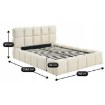 Mebel Elite Ліжко 140x200 Murcja з ящиком для речей, кремове велюрове, ME.MURCJA/140/KR/V/LOZZPOJ - Home Club, зображення 4