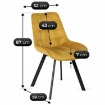 Mebel Elite Стілець Rick, гірчичного кольору, велюровий, ME.RICK/CU/V/K - Home Club, зображення 6