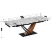 Mebel Elite Стіл Rex 2, керамічний, розкладний, 180–240 см, білий мармур/дуб, ME.REX2/B/D/CER/S180-240 - Home Club, зображення 4