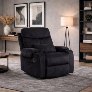 Mebel Elite Раскладной кресло Torres, черный вельвет, ME.TORRES/CZ/SZTR/FW - Home Club