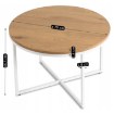 Mebel Elite Столик Hantel «Золотой дуб»/«Белый», ME.HANTEL/DZ/B/L - Home Club, изображение 8