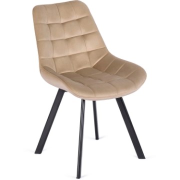 Mebel Elite Стілець Rick, бежевий, велюровий, ME.RICK/BZ/V/K - Home Club