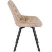 Mebel Elite Стілець Rick, бежевий, велюровий, ME.RICK/BZ/V/K - Home Club, зображення 4