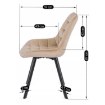 Mebel Elite Стілець Rick, бежевий, велюровий, ME.RICK/BZ/V/K - Home Club, зображення 7