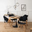 Mebel Elite Стілець Luise з велюру, чорний, з гнутої фанери, ME.LUISE/CZ/DZ/V/DG/K - Home Club, зображення 2