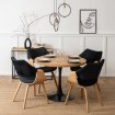 Mebel Elite Стілець Luise з велюру, чорний, з гнутої фанери, ME.LUISE/CZ/DZ/V/DG/K - Home Club, зображення 3