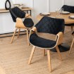 Mebel Elite Стілець Luise з велюру, чорний, з гнутої фанери, ME.LUISE/CZ/DZ/V/DG/K - Home Club, зображення 4