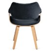 Mebel Elite Стілець Luise з велюру, чорний, з гнутої фанери, ME.LUISE/CZ/DZ/V/DG/K - Home Club, зображення 8