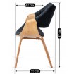 Mebel Elite Стілець Luise з велюру, чорний, з гнутої фанери, ME.LUISE/CZ/DZ/V/DG/K - Home Club, зображення 10