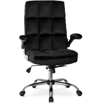 Mebel Elite Вращающееся кресло London, черное, велюровое, ME.LONDON/CZ/V/FO - Home Club