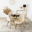 Mebel Elite Стол Dorian, раскладной, 80–160 см, черный/золотой, ME.DORIAN/CZ/ZL/S - Home Club, изображение 2