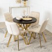 Mebel Elite Стол Dorian, раскладной, 80–160 см, черный/золотой, ME.DORIAN/CZ/ZL/S - Home Club, изображение 3