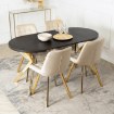 Mebel Elite Стол Dorian, раскладной, 80–160 см, черный/золотой, ME.DORIAN/CZ/ZL/S - Home Club, изображение 5