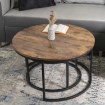 Mebel Elite Комплект столиків Figo Max «Дуб у стилі рустик», ME.MAXFIGO/DRU/CZ/L - Home Club, зображення 3