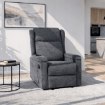 Mebel Elite Розкладне крісло з функцією масажу Sebastian, темно-сіре, тканинне, ME.SEBASTIAN/CZ/T/FW - Home Club, зображення 2