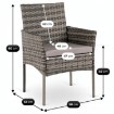 Mebel Elite 2 шт. Садовые стулья Corto, серые, ME.CORTO/P/RT/OGR/ZES - Home Club, изображение 8