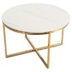 Mebel Elite Керамічний столик Marine, білий мармур/золотий, ME.MARINE/B/PL/ZL/L - Home Club, зображення 4