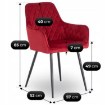 Mebel Elite Стул Bresso бордового цвета из велюра, ME.BRESSO/BOR/CZ/V/K - Home Club, изображение 9