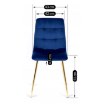 Mebel Elite Стул York, темно-синий, велюровый, ME.YORK/GR/ZL/V/K - Home Club, изображение 6