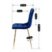 Mebel Elite Стул York, темно-синий, велюровый, ME.YORK/GR/ZL/V/K - Home Club, изображение 7