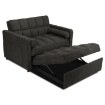 Mebel Elite Раскладной кресло Corra для сна, чёрный, ME.CORRA/CZ/T/SOF - Home Club, изображение 8