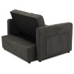 Mebel Elite Раскладной кресло Corra для сна, чёрный, ME.CORRA/CZ/T/SOF - Home Club, изображение 9