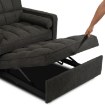 Mebel Elite Раскладной кресло Corra для сна, чёрный, ME.CORRA/CZ/T/SOF - Home Club, изображение 12